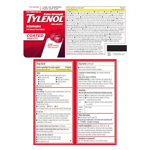 Tylenol 225 Count (Pack of 1) / 1 Acetaminophen