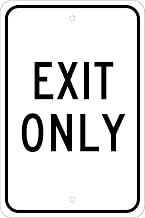 NMC TM76J Aluminum Sign, Exit Only.080" Thick, Lot of 1