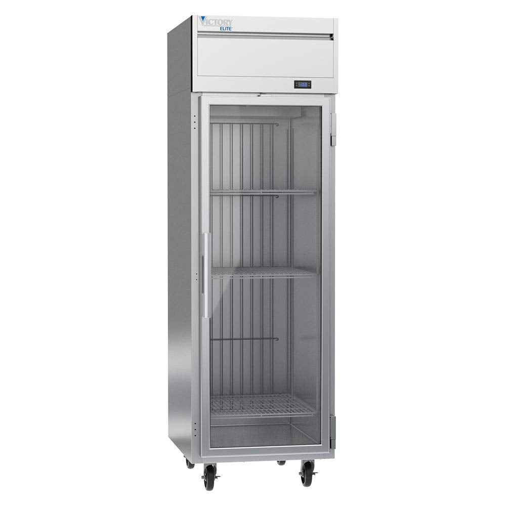 Elite VEFSA-1D-GD-HC Single Section Freezer with Glass Door by VICTORY – Commercial Grade