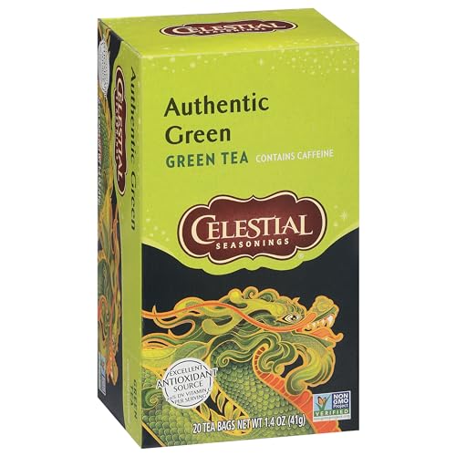 Celestial Seasonings Authentic Green Tea / 20 Count (Pack of 6) / Natural Herbal