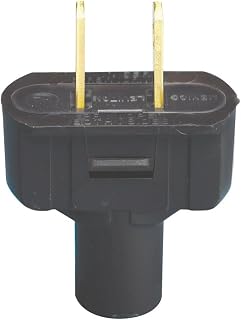 Leviton 15 Amp, 125 Volt, Non Grounding Plug, 48643-E, Black