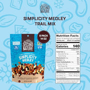 Second Nature Simplicity Medley / 14 Ounce (Pack of 6) / Medium Pouch Snack & Trail Mixes