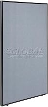 Global Industrial Office Partition Panel, Blue, 48.25 Inch Width x 60 Inch Height, 1 Piece, Designed for Office Space Efficiency and Productivity Enhancement