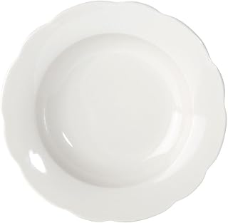 CAC China Seville 10 oz White Rim Soup Plate 24 Ct