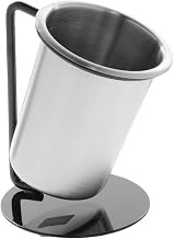 Calmil 1226-13-SOLID Iron Single Ring Cylinder Display, 6" Length x 6" Width x 6" Height, Includes Solid Cylinder, Silver