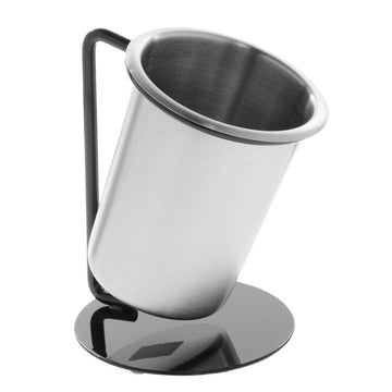 Calmil Iron Single Ring Cylinder Display by CAL-MIL – 6" Length x 6" Width x 6" Height, Metal, Silver, Model 1226-13-SOLID