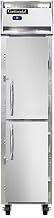1RSE-SA-HD Slim Line Single Section Reach In Refrigerator, 17-3/4"W, Stainless Exterior & Half-Height Doors