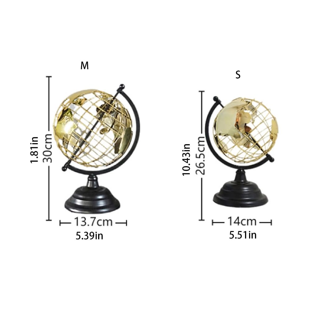 Educational World Globe Decoration Metal Featurings Geometrics Wire Framework by APGLSXY – Small, Multicolor, Model 5AC1112957-S_DLQ2