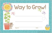 Trend Enterprises Way to Grow Good to Grow Recognition Awards by Trend; 30 Sheets, 8.5" x 5.5"