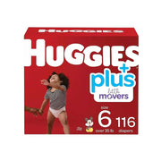 Plus Diapers by HUGGIES – Size 6, Polyester Or Polypropylene, White, Pack of 116, Model 2955521