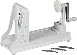 Benriner Turning Slicer, with 4 Japanese Stainless Steel Blades, White