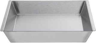 HUBERT Food Display Pan Stainless Steels with Rim Tapered - 12" L x 10" W x 2" H