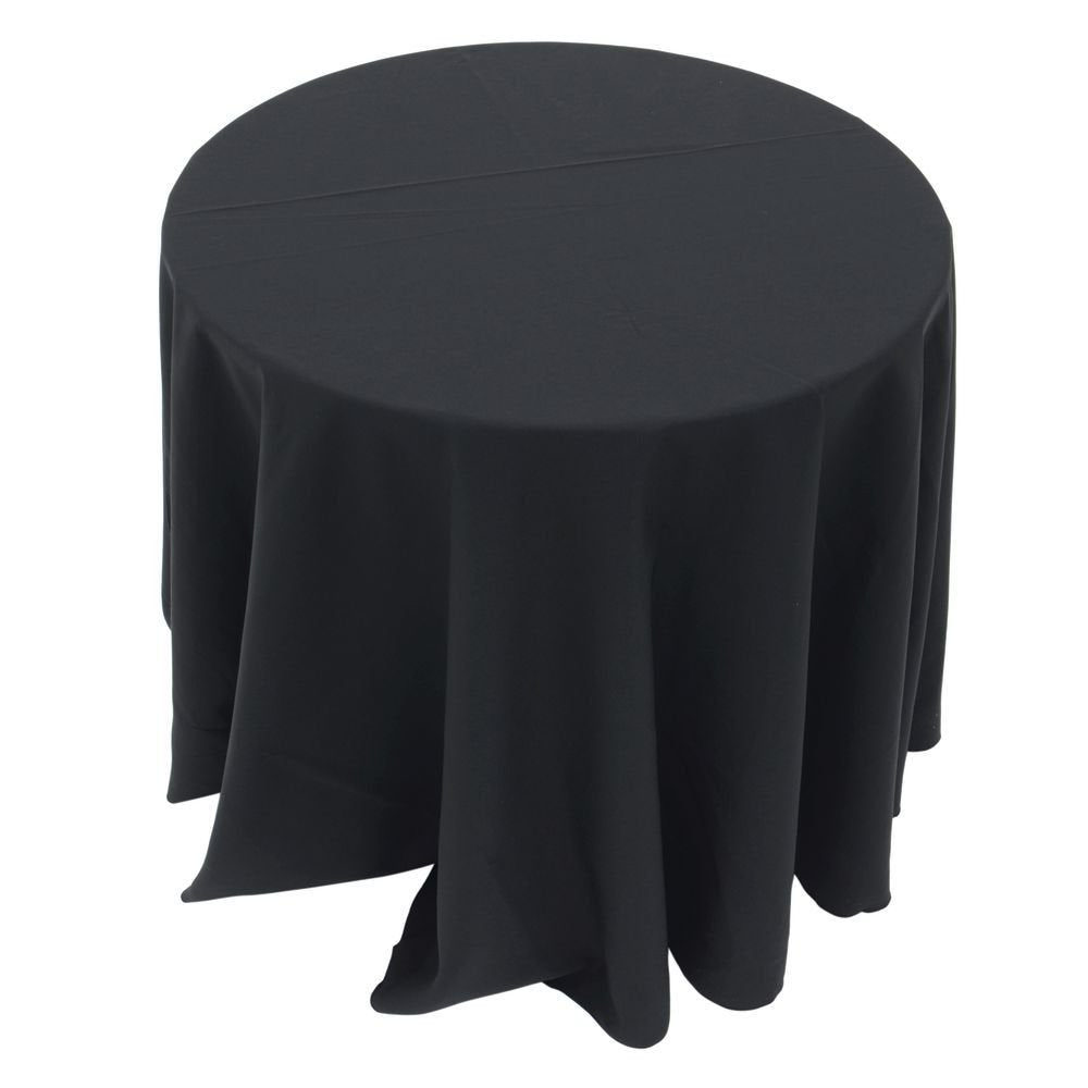 Tablecloth Black Round Spun Polyester - 90" Dia by HUBERT – 90" (Round), Polyester, Model BTC2-90R-110