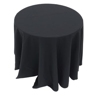 Tablecloth Black Round Spun Polyester - 90" Dia by HUBERT – 90" (Round), Polyester, Model BTC2-90R-110