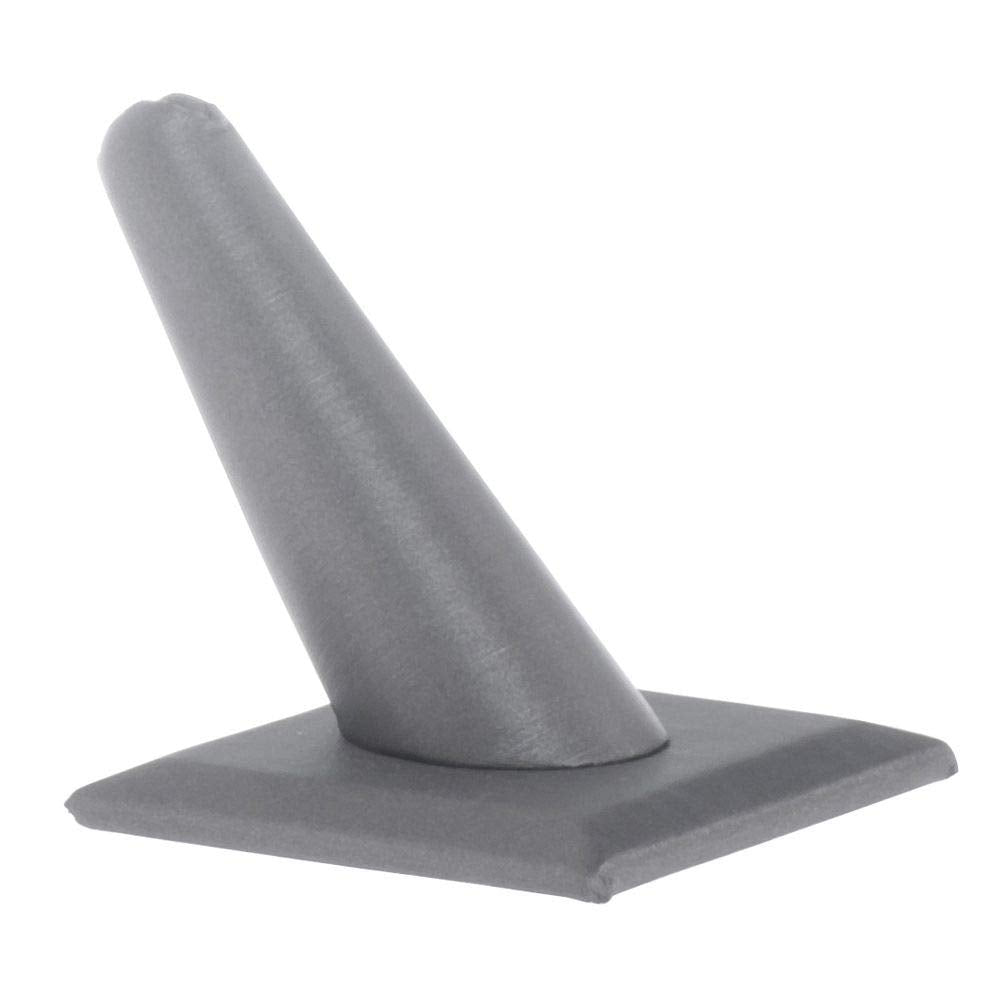 Single Ring Display Post Steel Gray Leatherette by Retail Resource – Model 075-244-4R-SG