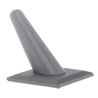 Single Ring Display Post Steel Gray Leatherette by Retail Resource – Model 075-244-4R-SG