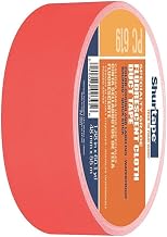 Shurtape PC 619 Specialty Grade, Fluorescent Cloth Duct Tape, Hi-Visibility Social Distancing Marking, 48mm x 55m, Fluorescent Orange, 1 Roll (101639)