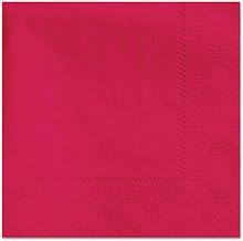 HFM180311 - HOFFMASTER Beverage Napkins, Two-ply 9 1/2amp;quot; X 9 1/2amp;quot;, Red, Embossed
