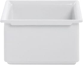 Fit Perfect 1/6 Size White Aluminum Food Pan - 6 3/4" L x 6 1/5" W x 3 7/10" D