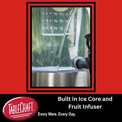 Tablecraft 3.5 Gallon Silhouette Drink Dispenser / Silver / 3.5 gallons Iced Beverage Dispensers