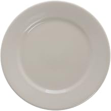 World Princess Rolled-Edge Warm White Stoneware Luncheon Plate - 9" Dia, 24 per Case