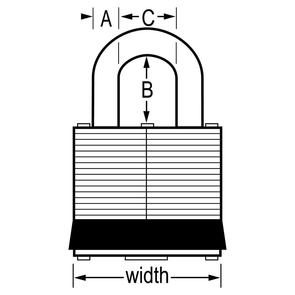 1KALJ Outdoor Padlock with Key by Master Lock – 1LJ, Alloy Steel, Silver, Model 1DLJ