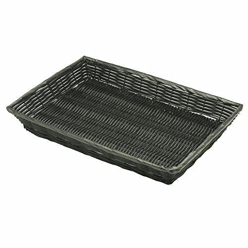 HUBERT Black / 18"Lx12"Wx2.5"H / Modern Shelf Baskets