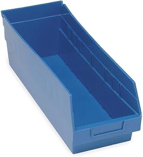 QUANTUM STORAGE SYSTEMS Shelf Bin, Blue, 6"H x 17-7/8"L x 8-3/8"W, 1EA Blue Polypropylene QSB208BL - 1 Each