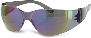Radians Rainbow Mirror Safety Glasses, Scratch-Resistant, Wraparound