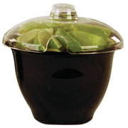 Black ABS Salsa Bar Bowl - 6 1/2"Dia x 4 1/2"H by HUBERT – Plastic, Black, Model SBCB-64AA