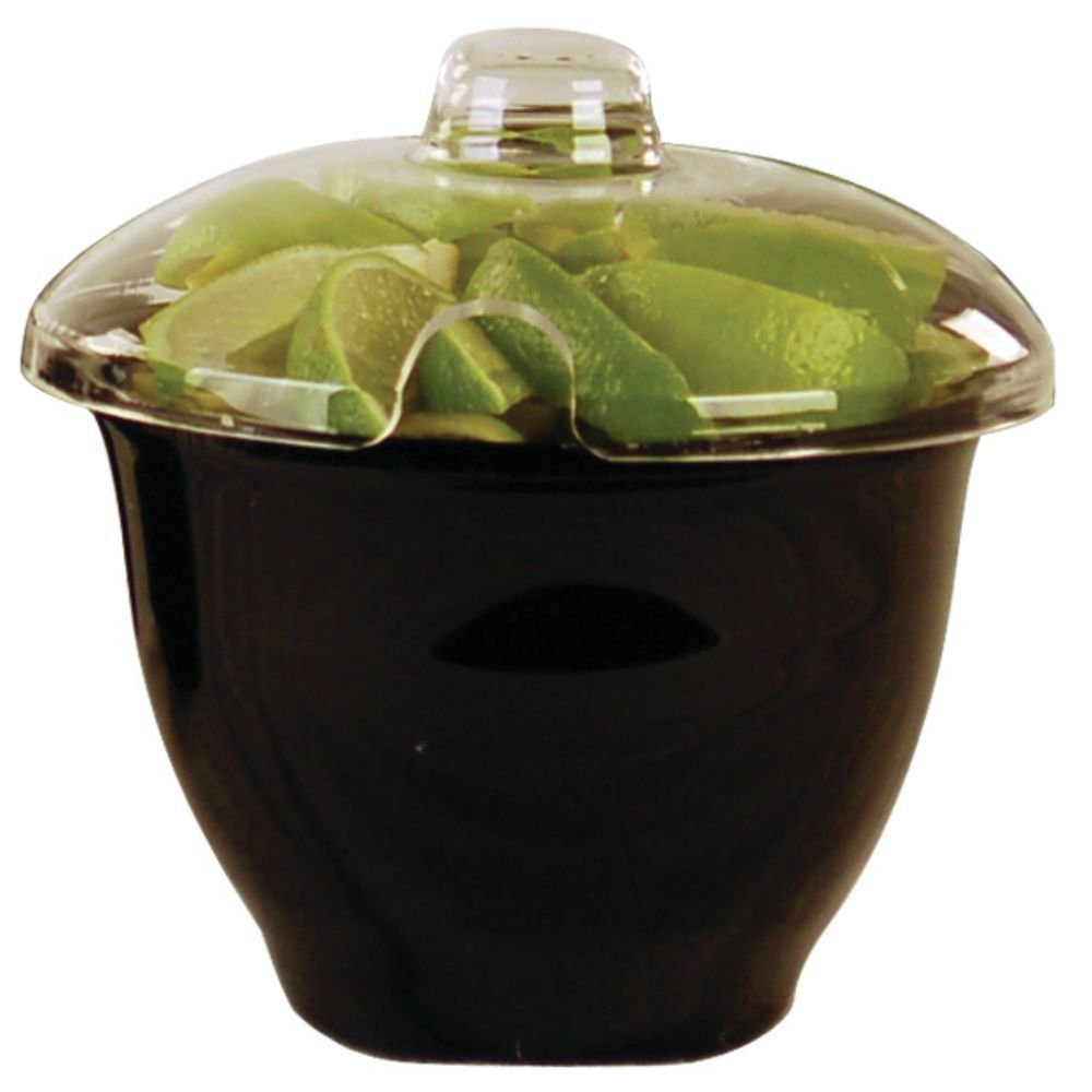 Black ABS Salsa Bar Bowl - 6 1/2"Dia x 4 1/2"H by HUBERT – Plastic, Black, Model SBCB-64AA