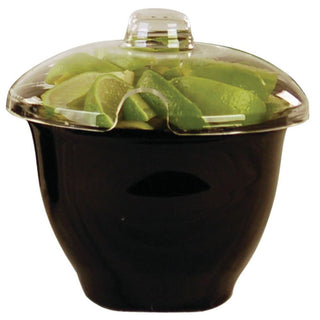 Black ABS Salsa Bar Bowl - 6 1/2"Dia x 4 1/2"H by HUBERT – Plastic, Black, Model SBCB-64AA