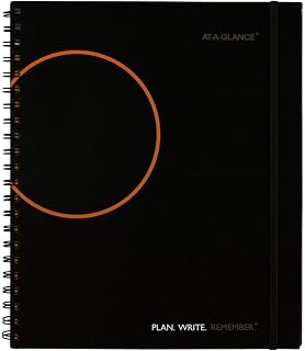 Planning Notebook by AT-A-GLANCE, Undated, 8-1/2" x 11", Plan. Write. Remember., with Reference Calendars, Black (7062090521)