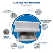 Jaccard White / Pack of 1 / White Original Super 3 Professional 48 Blade Tenderizer Tenderizers