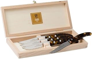 Claude Dozorme Berlingot Steak Knives Set of 4 Tortoise