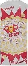 Single-Serve Popcorn Graphic Paper Food Bag - 3 1/2"L x 2"D x 8"H 1000 per Case