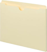 SMEAD File Jacket, Straight-Cut Tab, Flat-No Expansion, Letter Size, Manila, 100 per Box (75410) (Pack of 5)