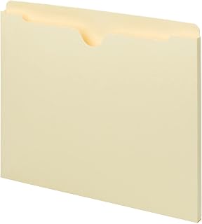 SMEAD File Jacket, Straight-Cut Tab, Flat-No Expansion, Letter Size, Manila, 100 per Box (75410) (Pack of 5)