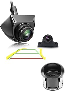 Car AHD1080P Backup Camera with Dynamic Trajectory Guide Line + Flush Hidden Mounting Metal Holder