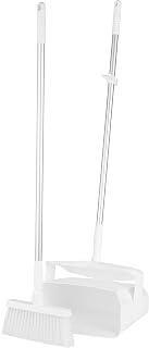 Remco - A Vikan Company 62505 Lobby Dustpan with Broom, Polypropylene/Polyester/Aluminum, 7" X 14" Bin, 37" Handle, White