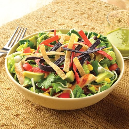 Fresh Gourmet Tortilla Strips / Tri-Color / 3.5 Ounce (Pack of 9) Salad Toppings