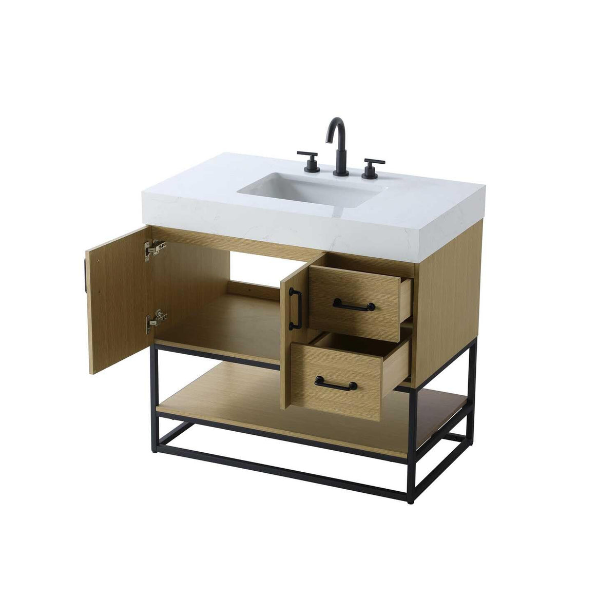 Caroline Bathroom Vanity Honey Brown by Lighting Design – Wood, Honey Brown, Model VF29236MHB