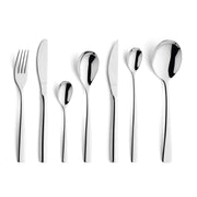 Gaia - Cutlery set - 42 pieces- 6 persons by Amefa – Chrome Steel, silver trim, Pack of 42, Model 1085