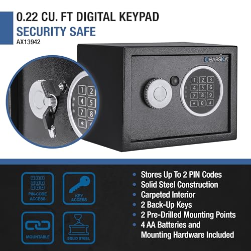 Barska Black / One Size / Compact Cabinet Safes
