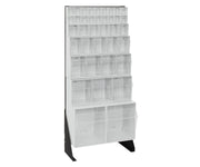 QUANTUM STORAGE SYSTEMS 52" H x 24" W x 10" D / 38 Drawers Tip Out Bin Stand White / White Standing Shelf Units