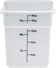 Cambro 18SFSP148 CamSquare Food Container with handles 18 qt. natural white -
