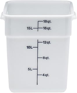 Cambro 18SFSP148 CamSquare Food Container with handles 18 qt. natural white -
