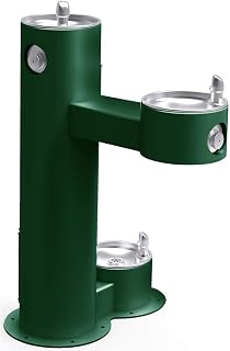 Elkay Bi-Level Pedestal Ftn, Ada W/Dog Bowl, Fr,Evg