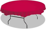 Hoffmaster 112011 Plastic Octy-Round Tablecover, 82" Diameter, Red (Case of 12)