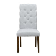 Upholstered Parsons Dining Chair with Walnut Legs by Furnifact – Wood, Walnut, Pack of 2